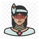 Hembra Nativa Tradicional Atuendo Icono