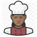 Mujer Chef Negro Mujer Negro Icono