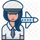 Mujer piloto  Icon