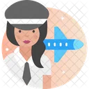 Mujer piloto  Icono