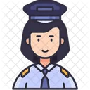 Mujer piloto  Icono