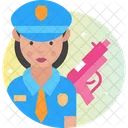 Mujer Policia Mujer Policia Oficial De Policia Icono