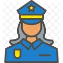 Avatar Policia Mujer Icono