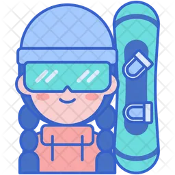 Snowboarder femenino  Icono