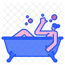 Mujer tomando baño  Icon