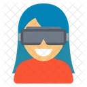 Avatar De Personas Con Gadget VR Icono