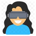 Avatar De Personas Con Gadget VR Icono