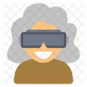 Avatar De Personas Con Gadget VR Icono