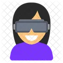 Avatar De Personas Con Gadget VR Icono