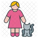 Mujer Hembra Gato Icon