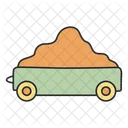 Mulch Dirt Carrier Wheelbarrow Icon