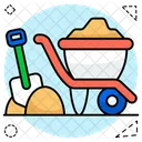 Mulch Dirt Carrier Wheelbarrow Icon