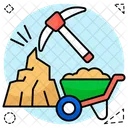 Mulch Dirt Carrier Wheelbarrow Icon