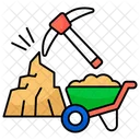 Mulch Dirt Carrier Wheelbarrow Icon