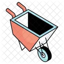 Mulch Dirt Carrier Wheelbarrow Icon