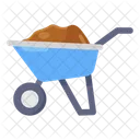 Wheelbarrow Push Trolley Mulch Icon
