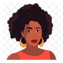 Mulher afro  Ícone