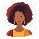 Mulher afro  Ícone