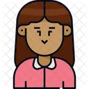 Cabelo longo de mulher  Ícone