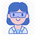 Cientista Feminina Avatar Leiga Icon