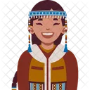 Indigena Alasca Mulher Ícone
