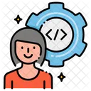 Mulher Engenheira De Software Engenheira De Software Desenvolvedora De Software Ícone