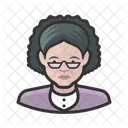 Mulher Idosa Branca Idosa Asiatica Envelhecimento Icon