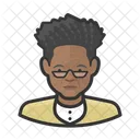 Mulher Negra Idosa Asiatica Idosa Envelhecimento Icon