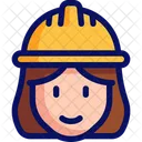 Mulher trabalhadora da construção civil  Ícone