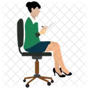 Mulher Trabalhadora Trabalhadora De Escritorio Secretaria Ícone