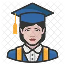 Graduados Negros Femininos Graduados Brancos Icon