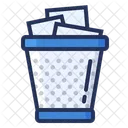 Knopf Mulleimer Dose Symbol