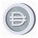 Multi Collatera Dai Silver Cryptocurrency Crypto Icon