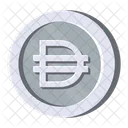 Multi Collatera Dai Silver Cryptocurrency Crypto Icon