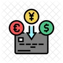 Multi Currency Card  Icon