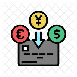 Multi Currency Card  Icon