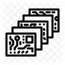 Multi Layered Circuit Icon