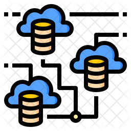 Multi Server Icon - Download in Colored Outline Style