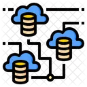 Multi Server Cloud System Online Icon
