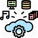 Multimedia Storage Cloud Icon