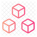 Multiple 3 D Cube  Icon
