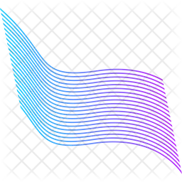 Multiple blue purple gradient waves  Icon