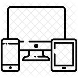 Multiple Devices Icon - Download in Line Style