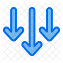 Multiple Down Arrow Multiple Direction Icon