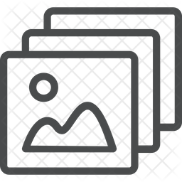 Multiple Images Icon - Download In Line Style