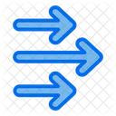 Multiple Right Arrow Multiple Direction Icon