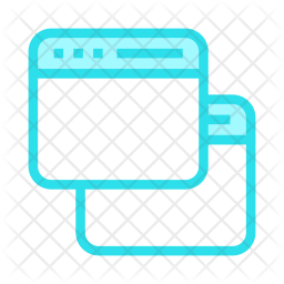 Multiple window Icon - Download in Colored Outline Style