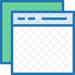Multiple Windows Icon - Download in Colored Outline Style