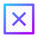 Multiplication Sign Square Icon