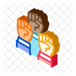 Multiracial Fists  Icon